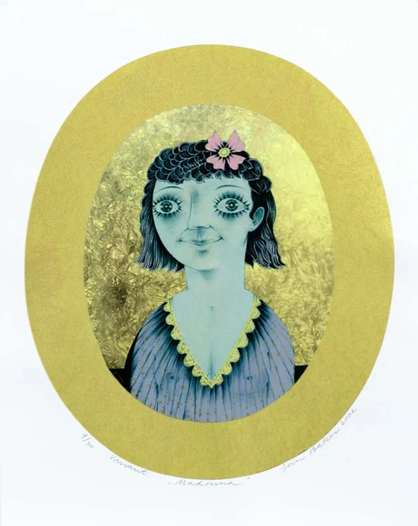 Madonna gull - Kunst for hjemmet - Jan Baker